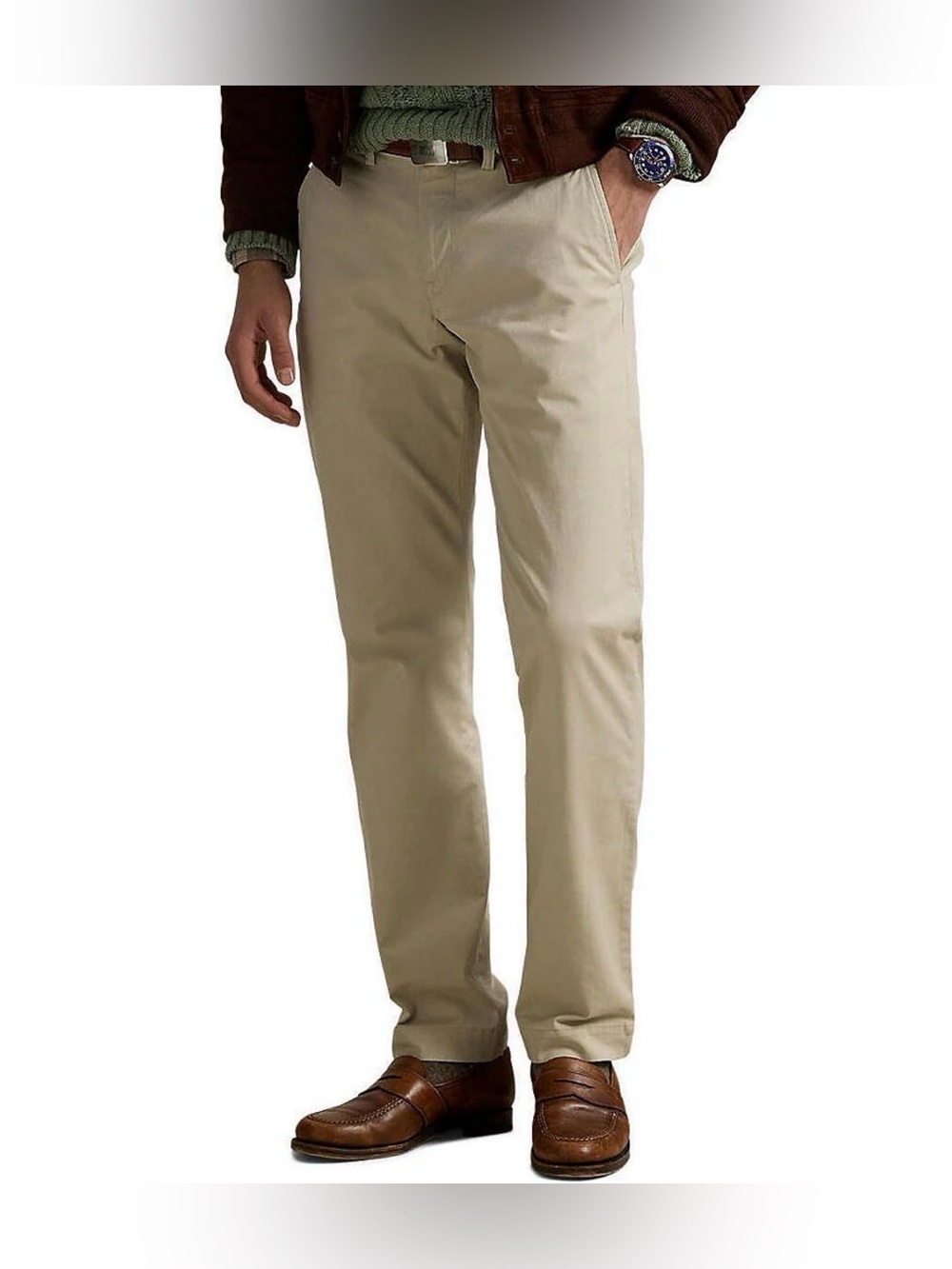 Polo by Ralph Lauren Slim Straight Chino Pants in Khaki